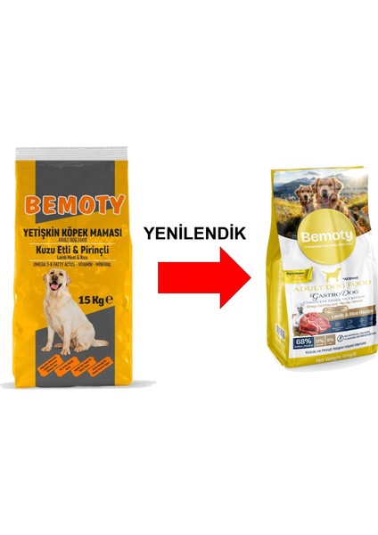 Kuzulu & Pirinçli Yetişkin Köpek Maması 15 kg fiyatları