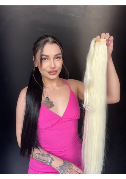 Cırtcırt Bağcıklı Tak Çık Düz Uzun At Kuyruğu Platin