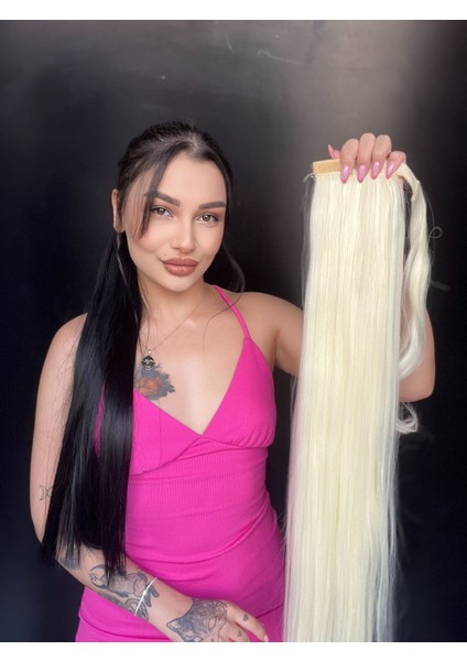 Cırtcırt Bağcıklı Tak Çık Düz Uzun At Kuyruğu Platin modelleri