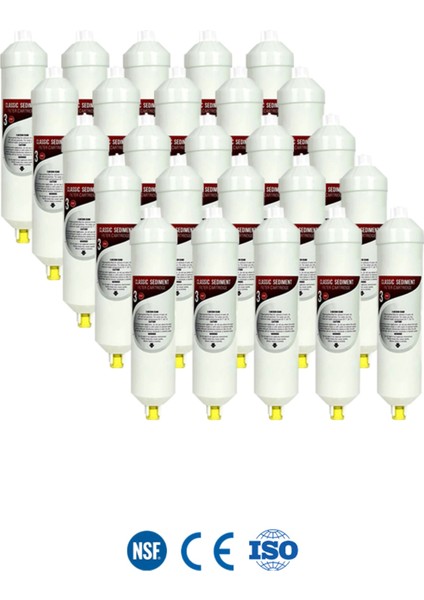 Kapalı Kasa Su Arıtma Cihazı Uyumlu Yeni Seri Inline 5 Aşamalı Filtre 25 Takım Set modelleri