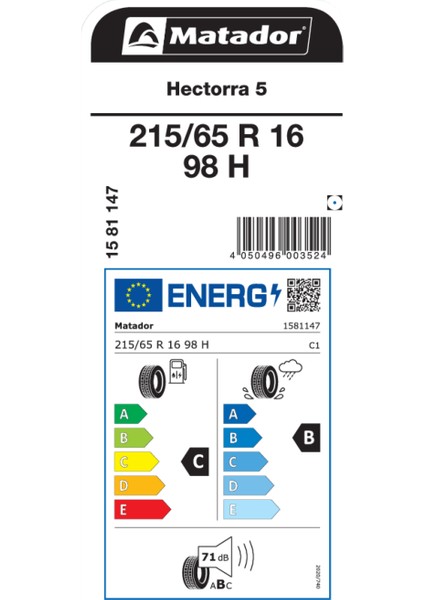 215/65 R16 98H Hectorra 5 Oto Yaz Lastiği (Üretim Yılı:2024)