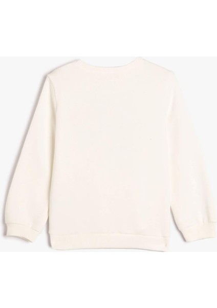 4Wkg10117Ak 010 Ekru Kız Çocuk Pamuk Jersey Sweatshirt fiyatları