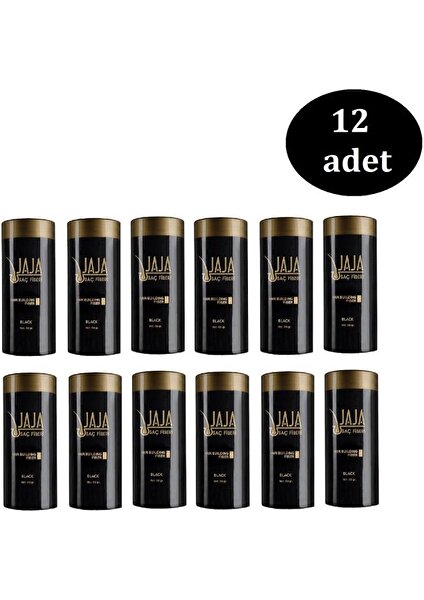 Saç Fiberi Toz Keratin İçeri Siyah 50 gr x 12 Adet