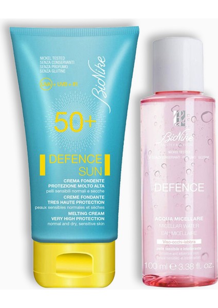 Defence Sun Soft Touch Krem SPF50 50 ml + Defence Micellar Water 100 ml