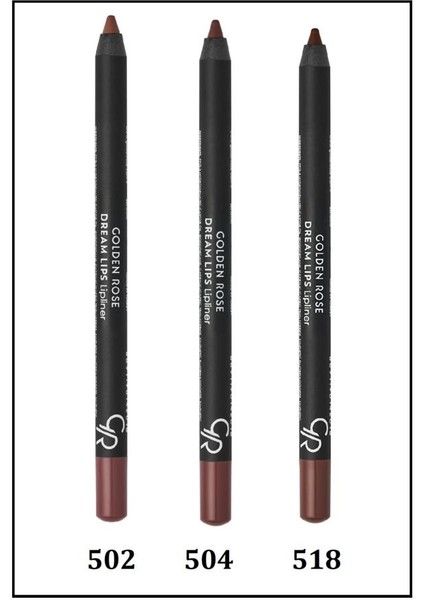 En Çok Sevilen Dream Eyes Dudak Kalemi 502-504-518 Set 3'lü