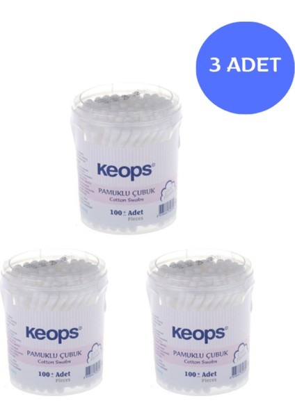 100LÜ Pamuklu Kulak Çubuğu 3 x 100'LÜ