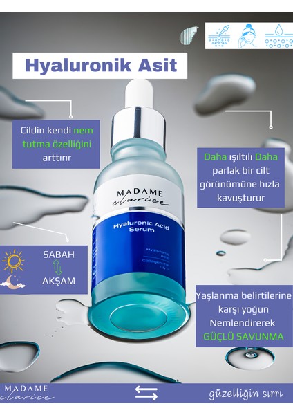 Yoğun Nemlendirici Bakım Serumu Tüm Cilt Tipleri İçin Hyaluronic Acid Collagen Serum fiyatları