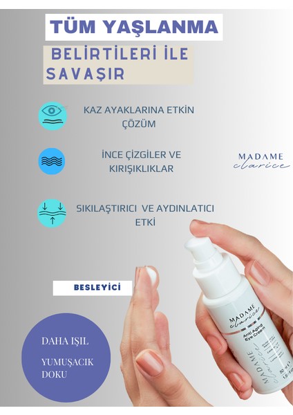 Göz Çevresi Bakım Kremi 50ML Salmon Dna ve Collagen Içeriği ile Yaşlanma Önleyici ve Yoğun Nemlendirme