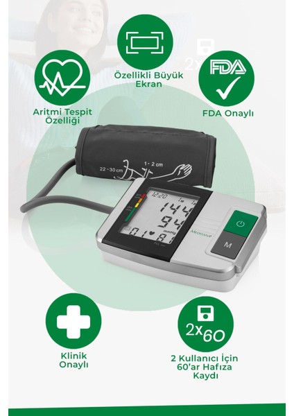 Kol Medısana Alman Tasarım Büyük Ekran Kol Tipi Dijital Tansiyon Ölçme Aleti MTS-51152 Dijital Pill