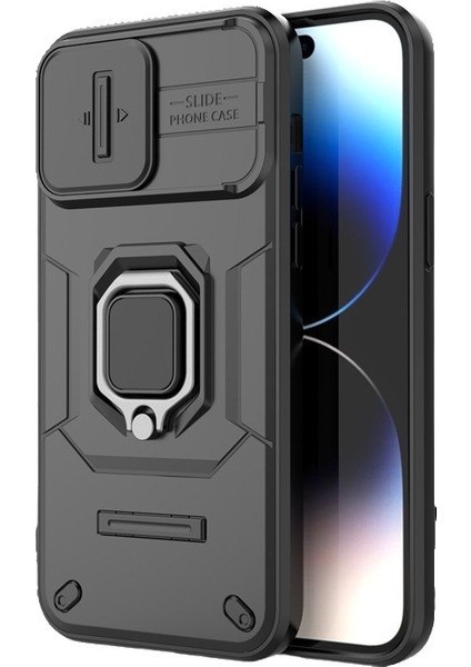 Apple IPHONE14 Araba Manyetik Parmak Yüzük Standı Darbeye Dayanıklı Parmak Yüzük Askısı Kılıfı (Yurt Dışından)