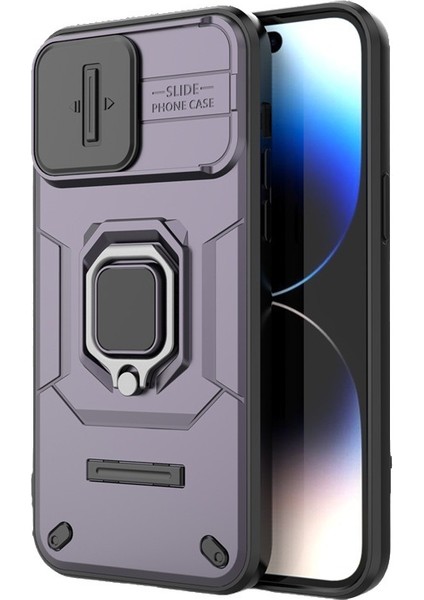 Apple IPHONE14 Araba Manyetik Parmak Yüzük Standı Darbeye Dayanıklı Parmak Yüzük Askısı Kılıfı (Yurt Dışından)