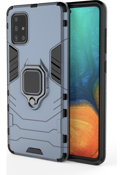 Al Star Samsung A41 Panther Parmak Yüzük Araba Taşıma Demir Adam Düşmeye Karşı Koruma Kılıfı (Yurt Dışından)