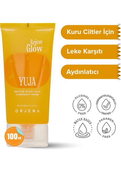 Rejuve Glow Yuja C Vitaminli Leke Karşıtı Aydınlatıcı Krem - Uyku Maskesi - Gece Maskesi 100ml