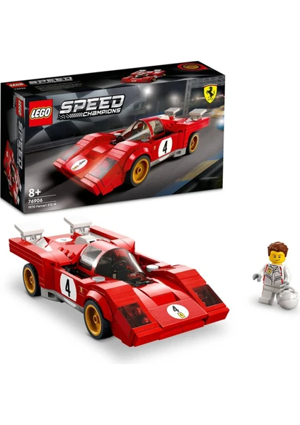 LEGO® Speed Champions 1970 Ferrari 512 M 76906 - 8 Yaş ve Üzeri Çocuklar için Harika bir Yarış Arabası Modeli Yapım Seti (291 Parça)