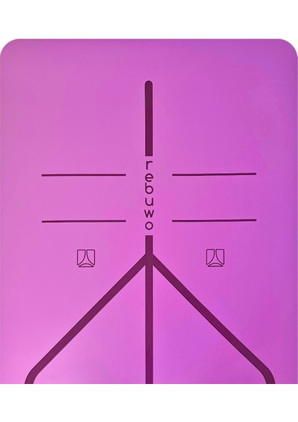 Hizalamalı 5mm Kaydırmaz Doğal Kauçuk Yoga Matı Pilates Mat 183 x 68 cm