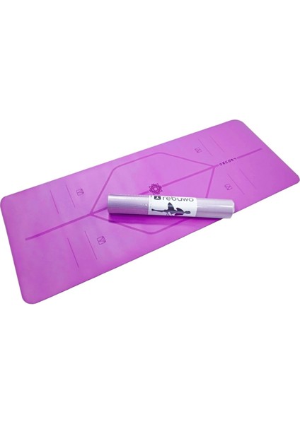 Hizalamalı 5mm Kaydırmaz Doğal Kauçuk Yoga Matı Pilates Mat 183 x 68 cm fiyatları