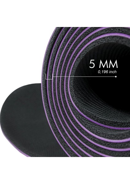 Hizalamalı 5mm Kaydırmaz Doğal Kauçuk Yoga Matı Pilates Mat 183 x 68 cm modelleri
