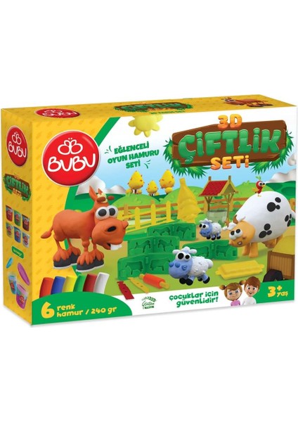 3D Çiftlik Eğlenceli Oyun Hamuru Seti OH0013
