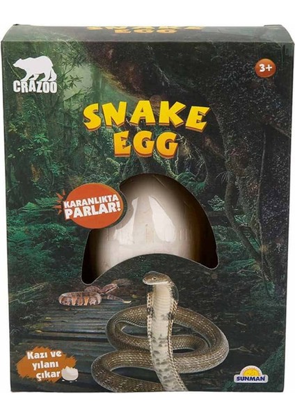 Crazoo Karanlıkta Parlayan Yılan Yumurtası Kazı Seti