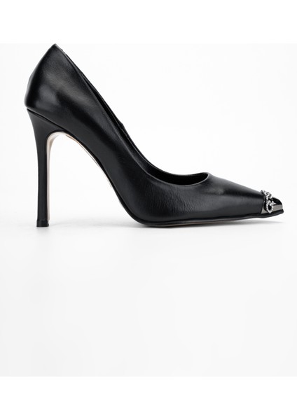 Cielokadın Siyah Deri Topuklu Ayakkabı 22 3369 Bn Ayakkabı Y24