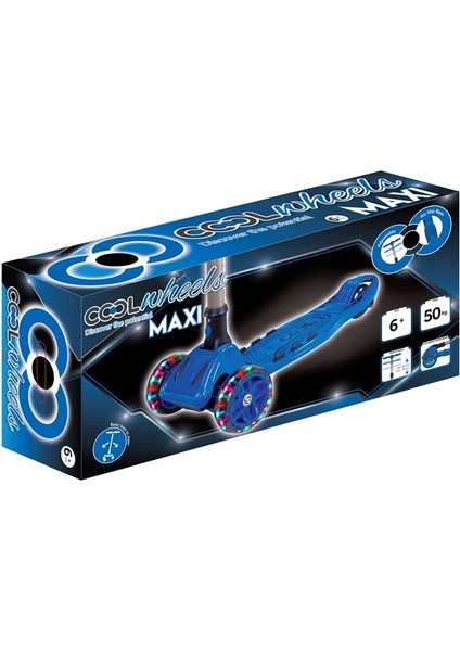 Maxi Twist 6 + Işıklı 3 Tekerlekli Katlanabilir Scooter Mavi FR59182
