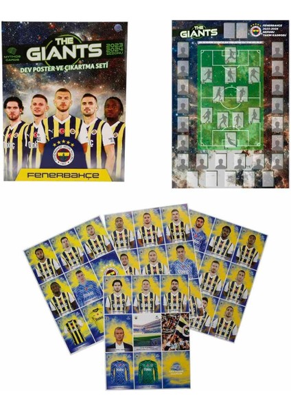 Fenerbahçe Dev Poster ve Çıkartma Seti Tüm Takım 2023/24