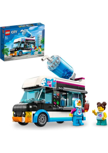 ® City Penguen Buzlaş Arabası 60384 - 5 Yaş ve Üzeri Çocuklar Için Seyyar Satıcı Oyuncak Yapım Seti (194 Parça)