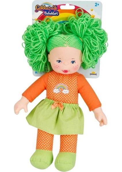 Gökkuşağı Bebekleri Dolgu Bebek 35cm 23457 Yeşil Saçlı