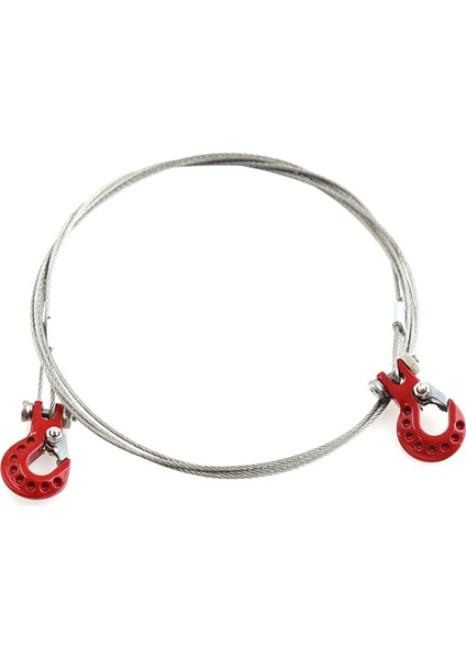 Rc Araba Metal Çekme Halatı Römork Kancası ile Trx4 Eksenel SCX10 90046 CC01 D90 D110 1/10 Rc Tırmanma Araba Gümüş (Yurt Dışından)