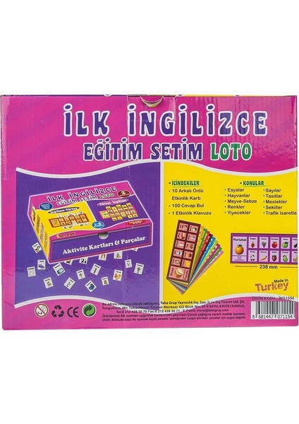 Dıytoy İlk İngilizce Loto Eğitim Seti