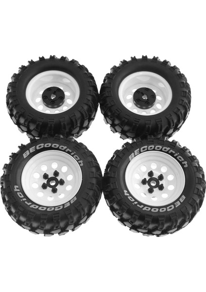 4 Adet 93MM Metal 1.9 Inç Beadlock Jant Lastik Lastik Seti 1/10 Rc Paletli Araba, Oluklu Adaptör, Beyaz (Yurt Dışından) fırsatları