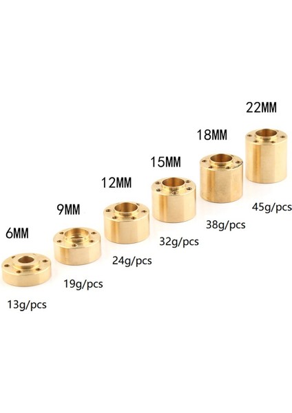 4 Adet Ağırlıklar 12MM Tekerlek Altıgen Hub Genişletme Adaptörü 1/10 Rc Paletli Eksenel SCX10 Trx4 1.9 2.2 Jant Karşı Ağırlık, 12MM (Yurt Dışından)