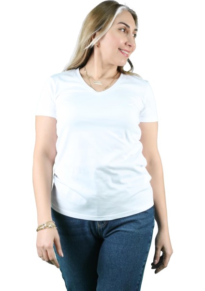 Kadın Cotton Kısa Kollu Tişört