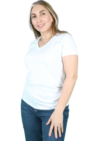 Kadın Cotton Kısa Kollu Tişört modelleri