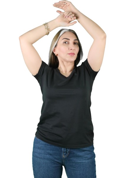 Kadın Cotton Kısa Kollu Tişört