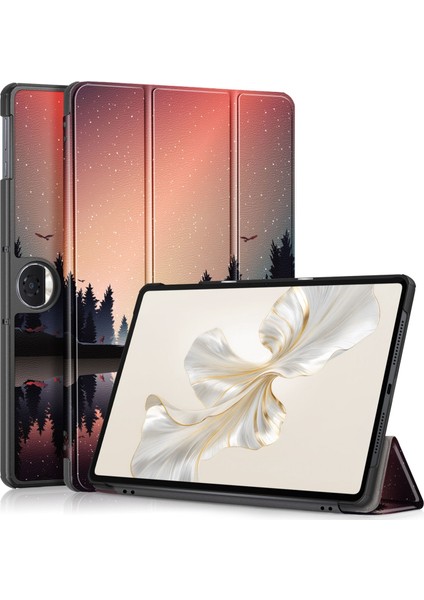 Honor Pad 9 Için Custer Boyalı Deri Kılıf (Yurt Dışından)