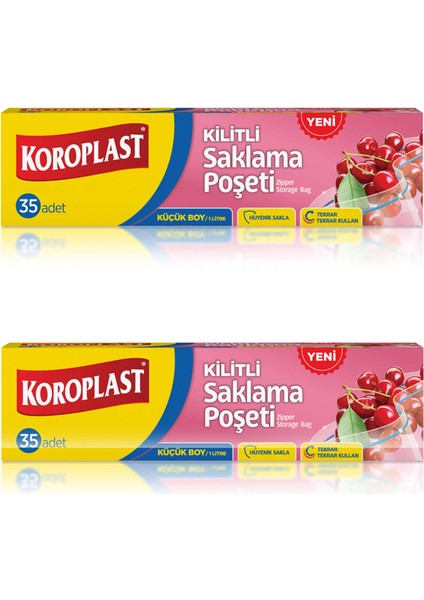 Kilitli Saklama Poşeti 35'li x 2 Adet