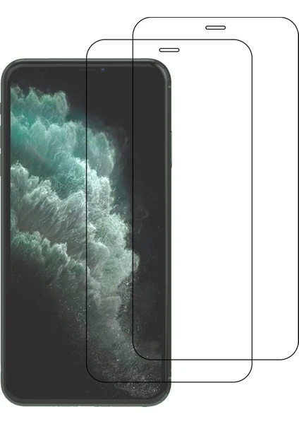 iPhone 11 Pro Temperli Cam Ekran Koruyucu Tam Ekran Kaplama, 2'li Paket