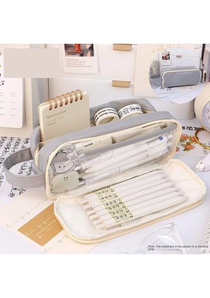 Çift Katmanlı Büyük Kapasiteli Kalem Kutusu (Yurt Dışından)