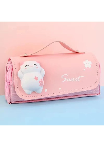 Büyük Kapasiteli Su Geçirmez Kalem Kutusu Dekompresyon Kedi Kalem Kutusu (Yurt Dışından)