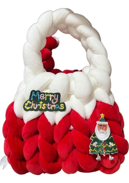 Bayanlar El Dokuma Kadife Iplik Noel Dekorasyon Çantası (Yurt Dışından)