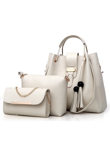 Trend Messenger Çanta Tek Omuz Çok Yönlü Çanta Bayan Moda Tote Çanta Çok Parçalı Set Basit Baş Anne Çantası (Yurt Dışından)