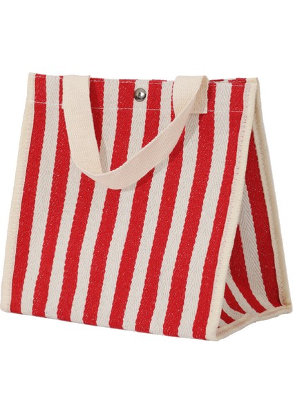 Casual Stripe Tote Çanta Bayanlar Denim Çanta Küçük Hafif Omuz Messenger Çanta (Yurt Dışından)