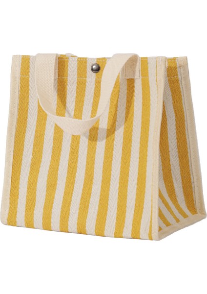 Casual Stripe Tote Çanta Bayanlar Denim Çanta Küçük Hafif Omuz Messenger Çanta (Yurt Dışından)