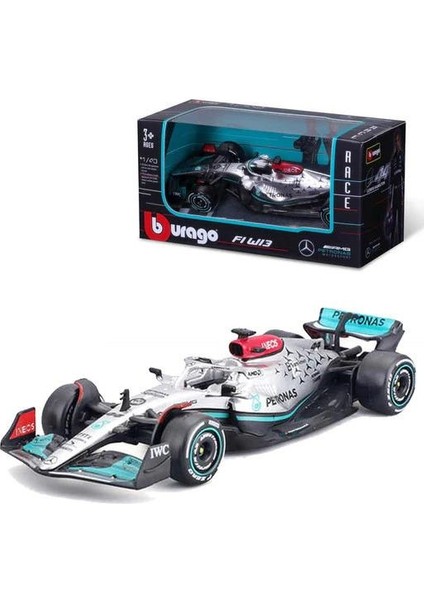 Burago Race 2022 F1 Mercedes Amg W13 Lewis Hamilton Scale 1:43