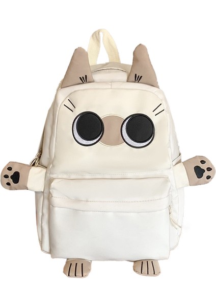 Öğrenci Sırt Çantası Kedi Desen Sırt Çantası Büyük Kapasiteli Kızlar Lise Çantası (Yurt Dışından)