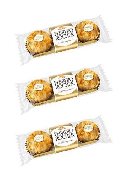 Ferrero Rocher 3'lü 37,5 gr x 3 Paket