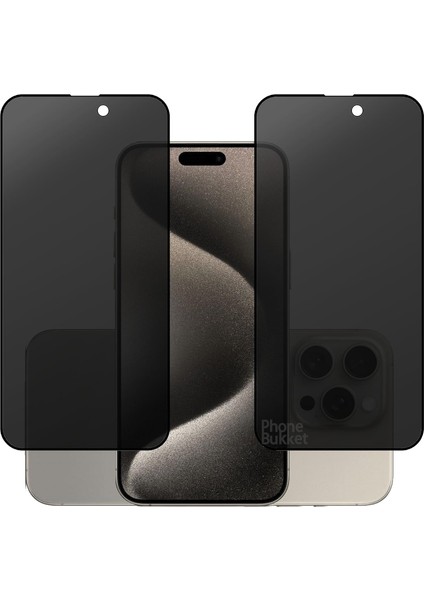 iPhone15 Pro Max Gizli Hayalet Cam Koruyucu 2'li Paket