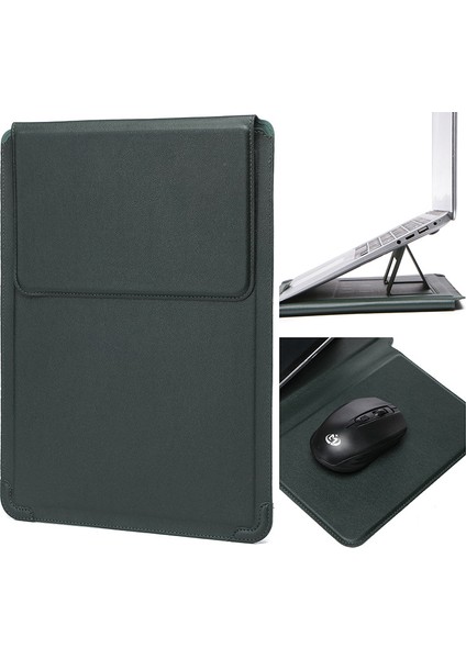 12 13.3 Inç Laptop Çantası Pu Deri Ultra Ince Katlanır Stand Dizüstü Taşıma Çantası ımsı (Yurt Dışından)