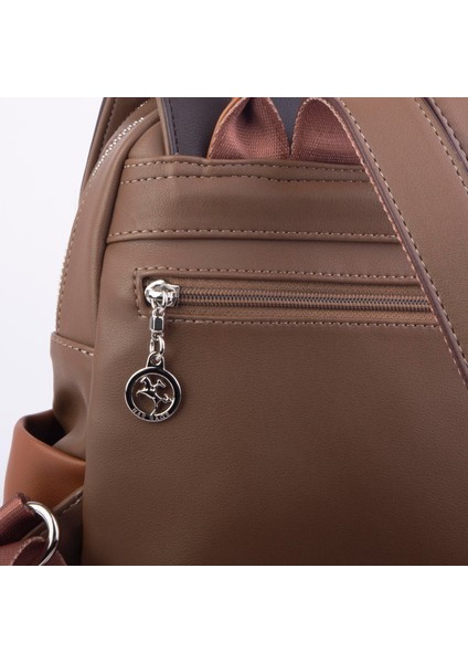 Kadın Sırt Çantası Çift Gözlü Spor Çanta Vizon Kahve Taba Dona ( 23X26X14 cm ) fiyatları